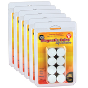Hygloss Products Self-Adhesive Magnetic Coins, 0.75", 100 Per Pack, PK6 61400
